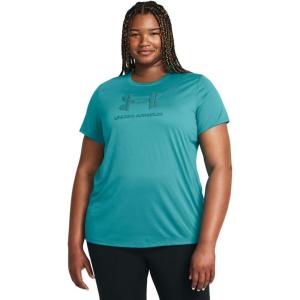 imageUnder Armour Womens Tech Big Logo Short Sleeve T Shirt464 Circuit Teal   Coastal Teal