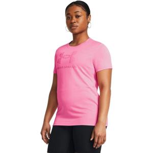 imageUnder Armour Womens Tech Big Logo Short Sleeve T Shirt682 Fluo Pink   Sunset Pink