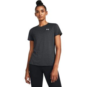imageUnder Armour Womens Tech Bubble Short Sleeve Crew001 Black  Castlerock  White