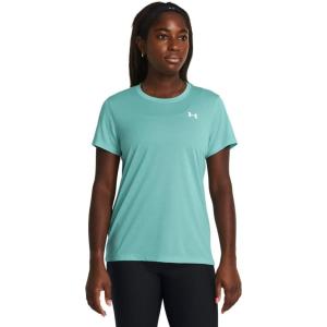 imageUnder Armour Womens Tech Bubble Short Sleeve Crew482 Radial Turquoise  White  White