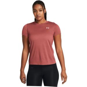 imageUnder Armour Womens Tech Bubble Short Sleeve Crew611 Sedona Red   White