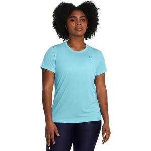 imageUnder Armour Womens Tech Bubble Short Sleeve Crew914 Sky Blue  White  Capri