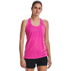 imageUnder Armour Womens Tech Solid Tank Top652 Rebel Pink   Metallic Silver