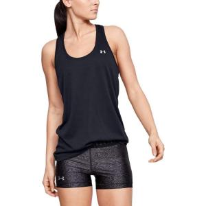imageUnder Armour Womens Tech Solid Tank TopBlack Metallic Silver