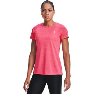 imageUnder Armour Womens Tech Twist TShirtCerise 653Metallic Silver