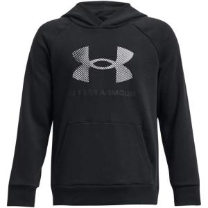 imageUnder Armour boys Rival Fleece Big Logo Hoodie001 Black   Pitch Gray