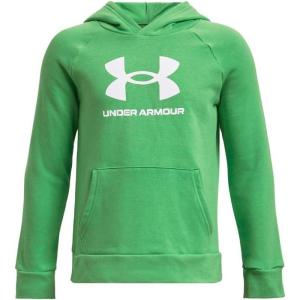 imageUnder Armour boys Rival Fleece Big Logo Hoodie316 Green Screen   White