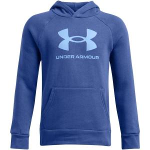imageUnder Armour boys Rival Fleece Big Logo Hoodie432 Tech Blue   Horizon Blue