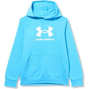 imageUnder Armour boys Rival Fleece Big Logo Hoodie452 Ether Blue   White