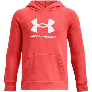 imageUnder Armour boys Rival Fleece Big Logo Hoodie690 Venom Red   White