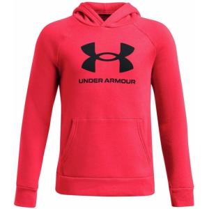 imageUnder Armour boys Rival Fleece Big Logo Hoodie713 Racer Red   Black
