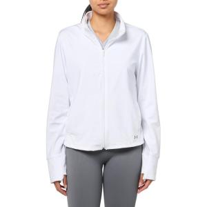 imageUnder Armour womens Movement Full Zip Jacket100 White   Metallic Silver