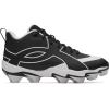 imageUnder Armour Boys Leadoff Icon Mid Rm Jr Baseball Cleats Sneaker001 BlackWhiteBlack