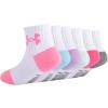 imageUnder Armour Girls Multi Pack Quarter SockWhite 2