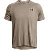 imageUnder Armour Mens Tech Textured Short Sleeve T Shirt200 Taupe Dusk   Black