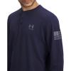 imageUnder Armour mens Cold Gear Infrared Freedom Henley410 Midnight Navy   Titan Gray