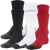 imageUnder Armour Adult Performance Tech Crew Socks 3 and 6 PackRed Assorted 6pairs