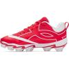imageUnder Armour Boys Leadof Icon Low Rm Jr Baseball Cleats Sneaker600 RedRedWhite