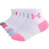 imageUnder Armour Girls Multi Pack Quarter SockWhite 2