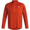 imageUnder Armour Mens Tech Textured Half Zip Long Sleeve844 Orange Base   White