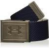 imageUnder Armour mens Webbing Belt410 Midnight Navy  Khaki Base  Silver