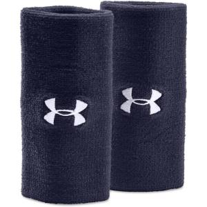 imageUnder Armour Adult 6inch Performance Wristband 2PackMidnight Navy 410White
