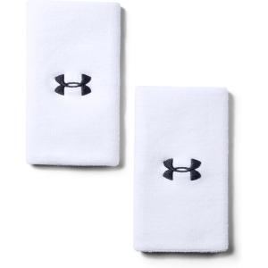 imageUnder Armour Adult 6inch Performance Wristband 2PackWhite 100Black