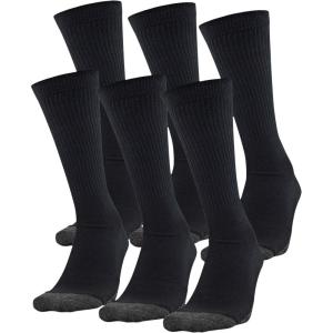 imageUnder Armour Adult Performance Tech Crew Socks 3 and 6 PackBlack 6pairs