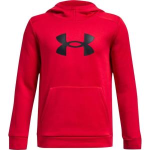 imageUnder Armour Boys Armour Fleece Big Logo Hoodie600 Red   Black