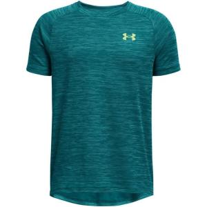 imageUnder Armour Boys Tech Textured Short Sleeve T ShirtCircuit Teal  High Vis Yellow  464