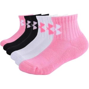 imageUnder Armour Girls Multi Pack Quarter SockLight Pink