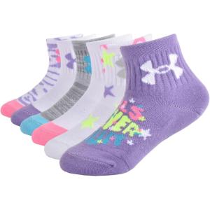 imageUnder Armour Girls Multi Pack Quarter SockLilac