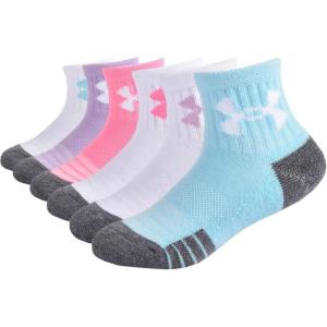 imageUnder Armour Girls Multi Pack Quarter SockWhiteMulti