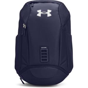 imageUnder Armour Mens Contain BackpackMidnight Navy 410Metallic Silver