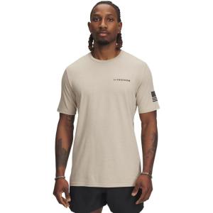 imageUnder Armour Mens Freedom Banner Short Sleeve T Shirt290 Desert Sand   Black