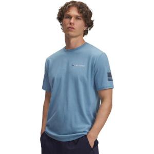 imageUnder Armour Mens Freedom Banner Short Sleeve T Shirt418 Blue Smoke   Downpour Gray