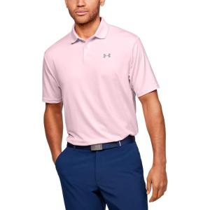imageUnder Armour Mens Performance 20 Golf PoloPeach Frost 845Halo Gray
