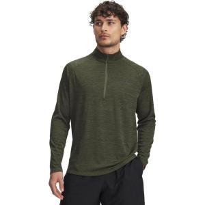 imageUnder Armour Mens Tech Textured Half Zip Long Sleeve390 Marine Od Green   Black