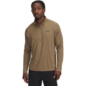 imageUnder Armour Mens Tech Textured Half Zip Long SleeveBayouBlack