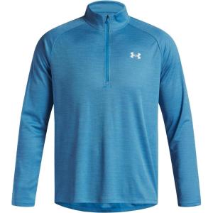 imageUnder Armour Mens Tech Textured Half Zip Long SleeveEther Blue  Tonic  White