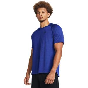 imageUnder Armour Mens Tech Textured Short Sleeve T Shirt400 Royal   Black