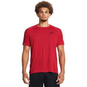 imageUnder Armour Mens Tech Textured Short Sleeve T Shirt600 Red   Black