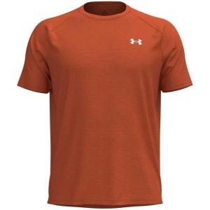 imageUnder Armour Mens Tech Textured Short Sleeve T Shirt844 Orange Base   White