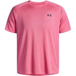 imageUnder Armour Mens Tech Textured Short Sleeve T ShirtPrime PinkBlack