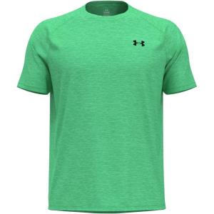 imageUnder Armour Mens Tech Textured Short Sleeve T ShirtVapor GreenBlack 299