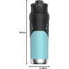 imageUnder Armour 24Oz Stainless Steel Water Bottle Insulated Carabiner Easy Carry Hook Leak Proof Kids ampamp Adults All Sports GymBreeze BlueBlack