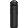 imageUnder Armour 24Oz Stainless Steel Water Bottle Insulated Carabiner Easy Carry Hook Leak Proof Kids ampamp Adults All Sports GymSolid Black