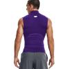 imageUnder Armour Mens HeatGear Armour Compression Mock SleevelessPurple 500White