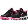 imageUnder Armour UnisexChild Glyde Rm Jr Softball ShoeBlackCerise
