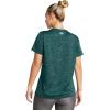 imageUnder Armour Womens Tech Twist Short Sleeve Crew449 Hydro Teal  Coastal Teal  White